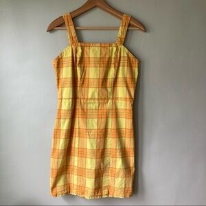 Vintage Y2K Plaid Yellow Dress Size Medium